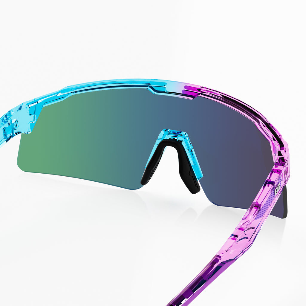 Good Game Sports Performance Sunglasses - Cotton Candy - Reflective - Mirror Coated - Baseball - Softball - Cycling - Running - Volleyball - Pickleball - Hiking